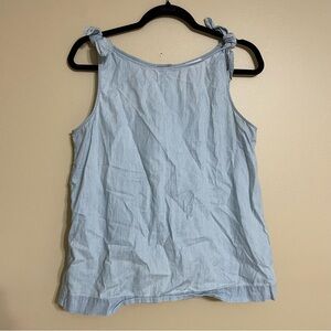VINEYARD VINES Chambray Cotton lyocell Tank Buttoned Back size 6